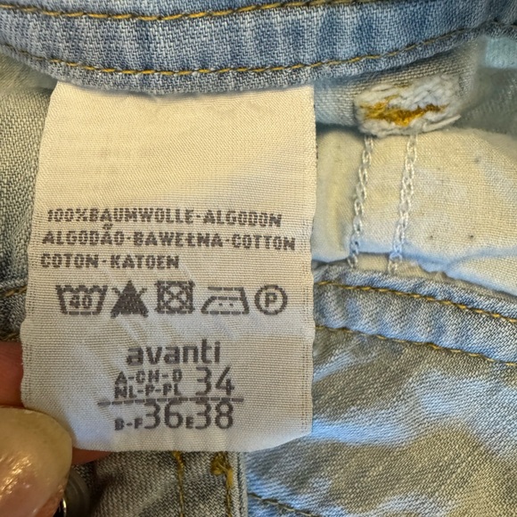 Avanti Blue Skater Mini Skirt Tiered Casual - Picture 6 of 7